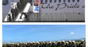 La llegada de las tropas policiales kenianas en Haití. Inter News Service