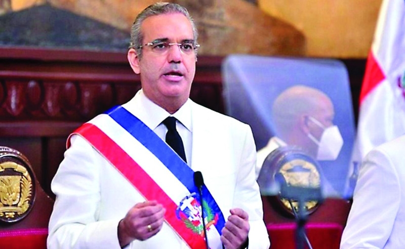 Imagen de archivo del presidente Luis Abinader tras asumir el cargo en el 2020. Inter News Service