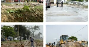 Imágenes de los trabajos de limpieza de los escombros dejados por el ciclón en la capital dominicana. Inter News Service