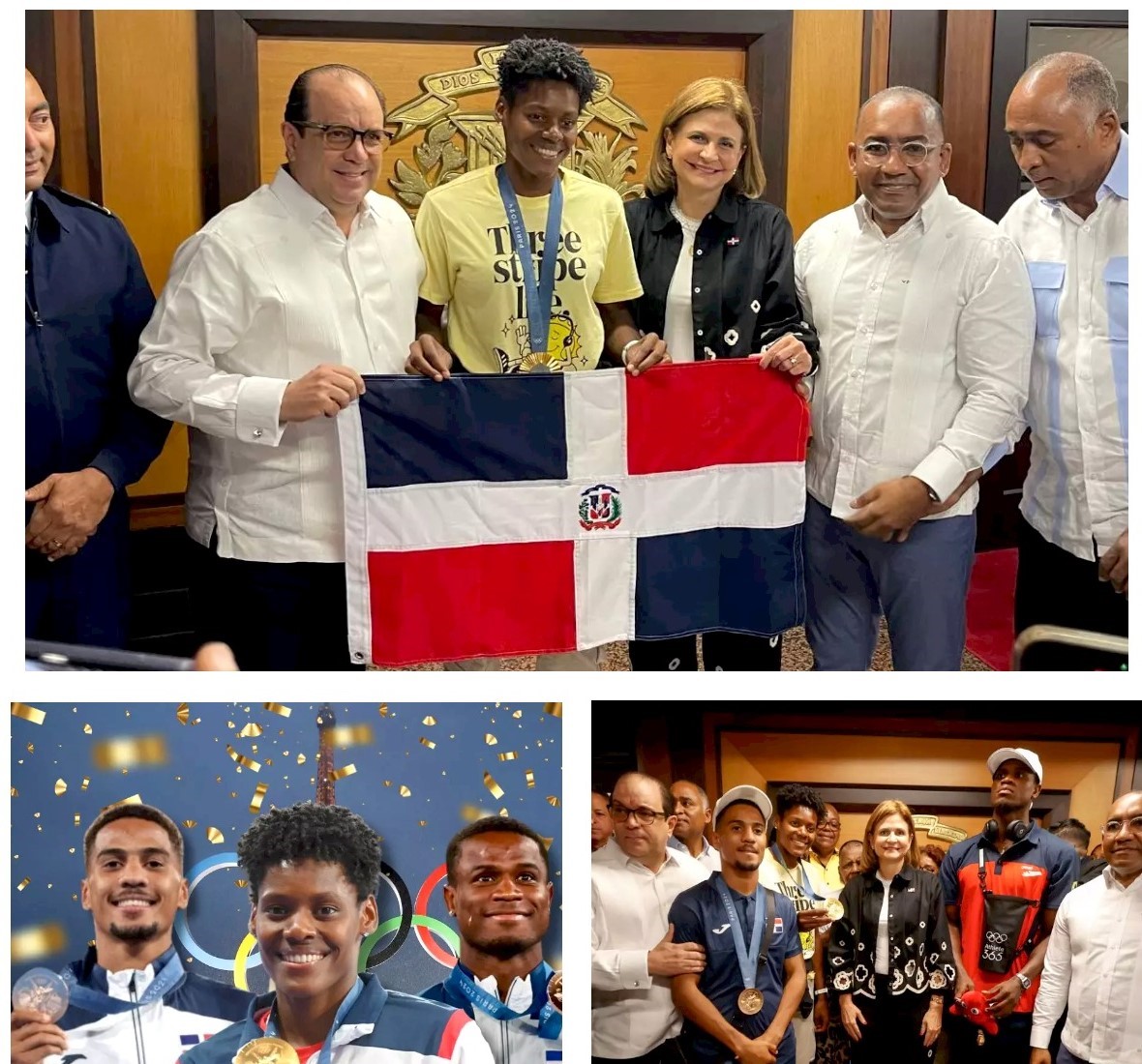 El recibimiento a los medallistas olímpicos dominicanos. Inter News Service