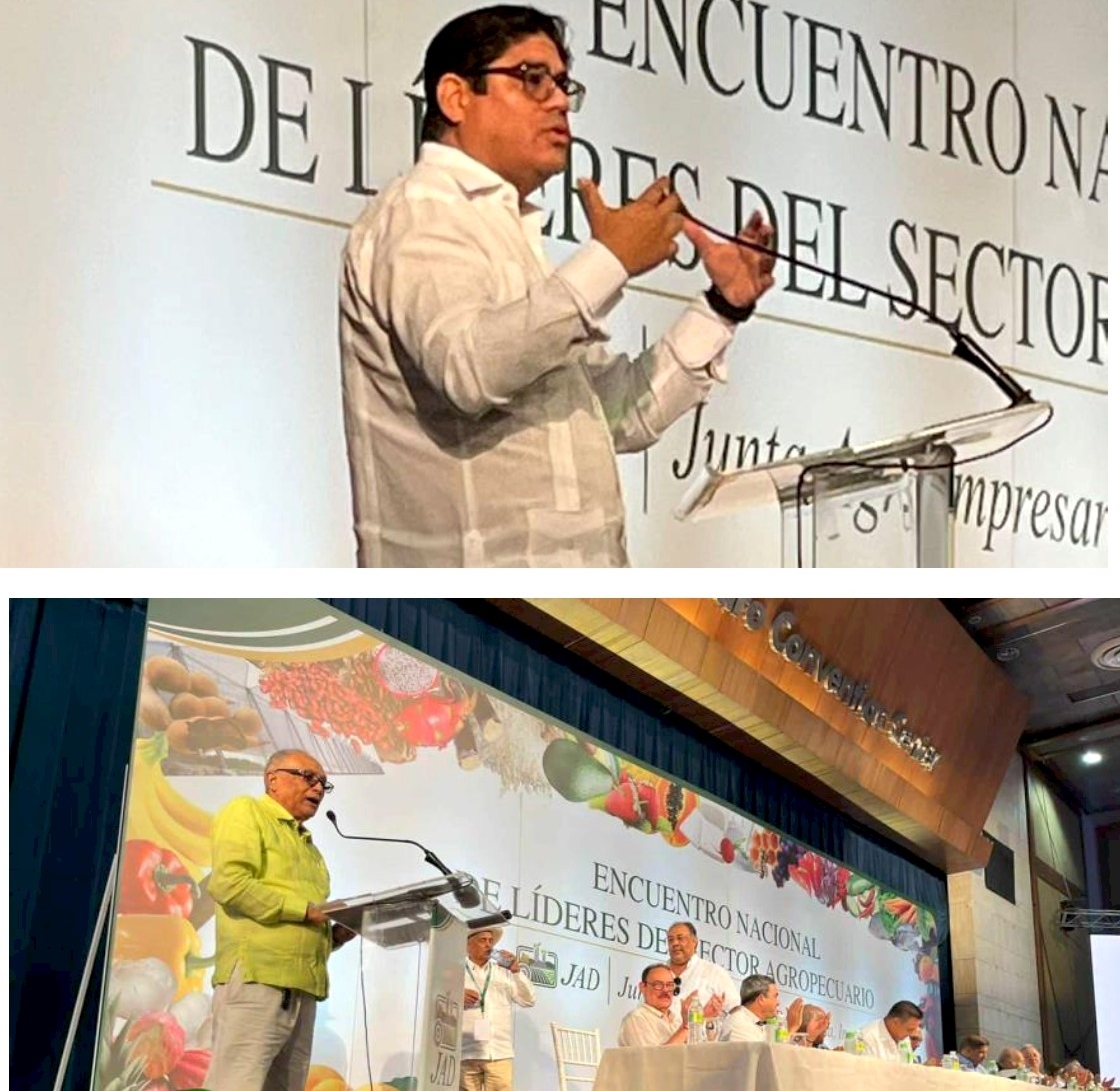 En la foto superior, Rodrigo Castañeda, representante de la FAO, seguido de algunos empresarios agrícolas que participaron en el evento. Inter News Service