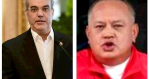 Gobernante Luis Abinader y el ministro venezolano Diosdado Cabello. Inter News Service.