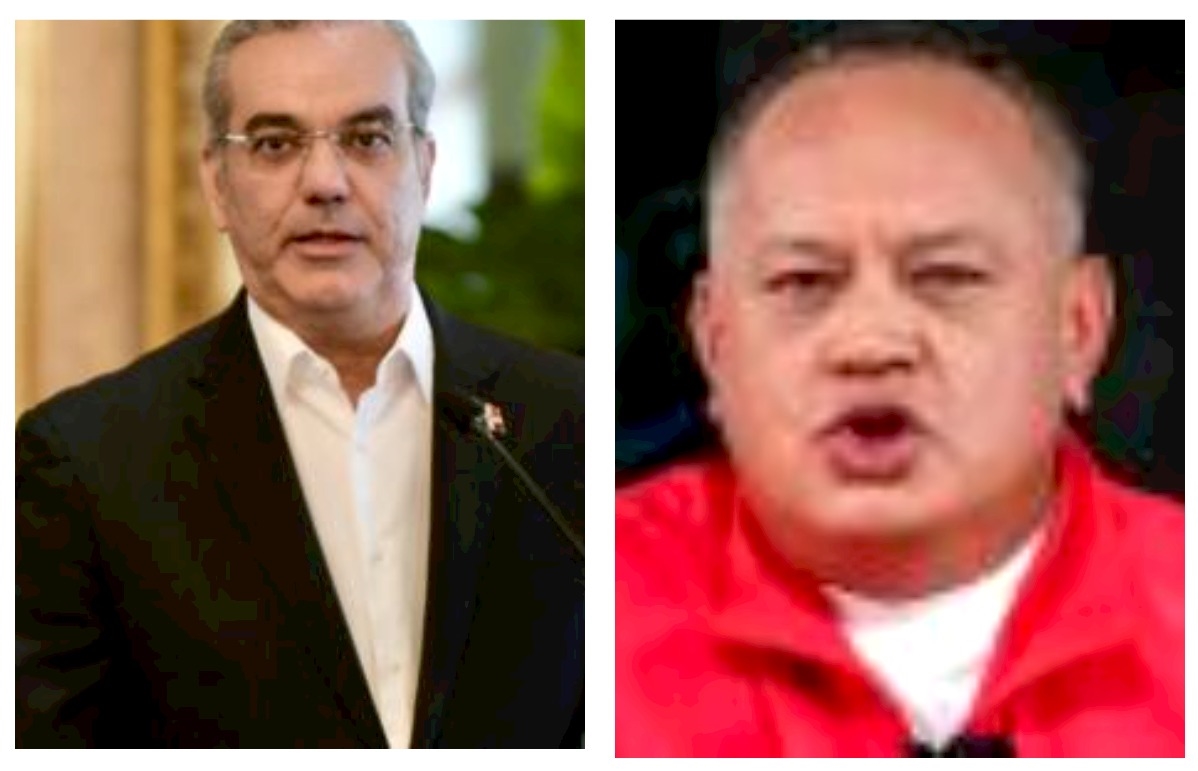 Gobernante Luis Abinader y el ministro venezolano Diosdado Cabello. Inter News Service.