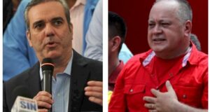 Presidente Luis Abinader y el ministro venezolano, Diosdado Cabello. Inter News Service.