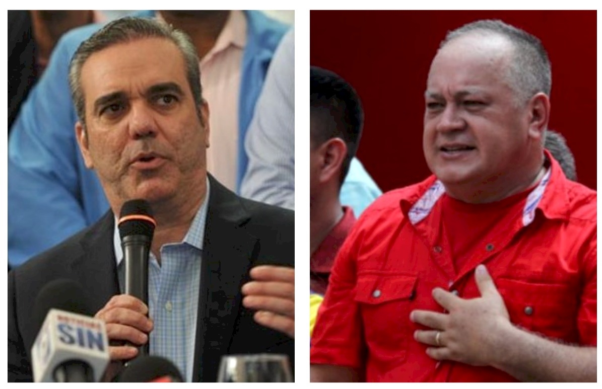 Presidente Luis Abinader y el ministro venezolano, Diosdado Cabello. Inter News Service.