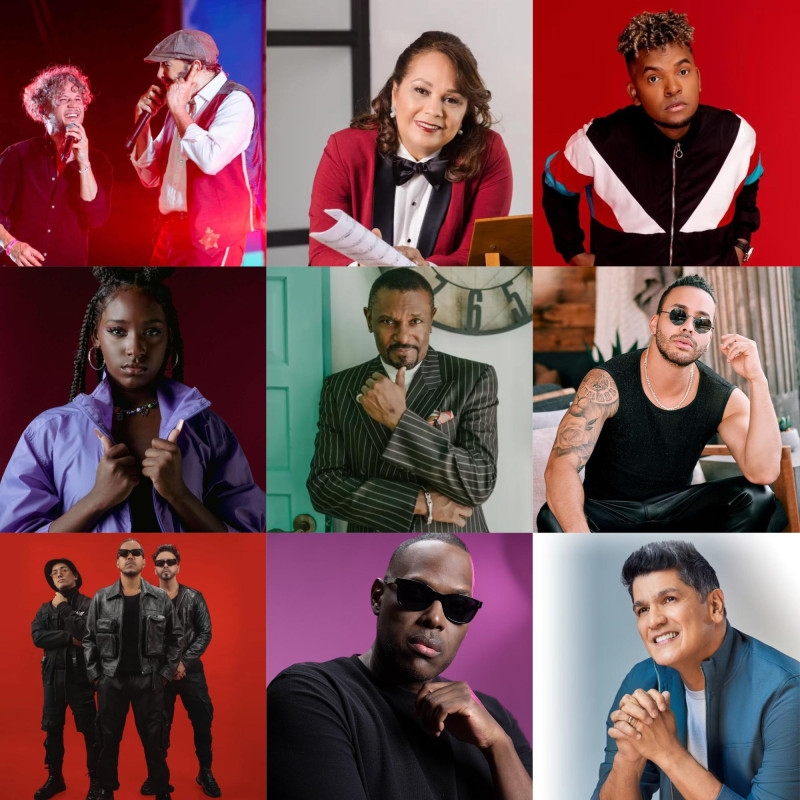 Vicente García y Juan Luis Guerra, Janina Rosado, Redimi2, J Noa, José Alberto (El Canario), Prince Royce, Ilegales, Magic Juan y Eddy Herrera. Inter News Service