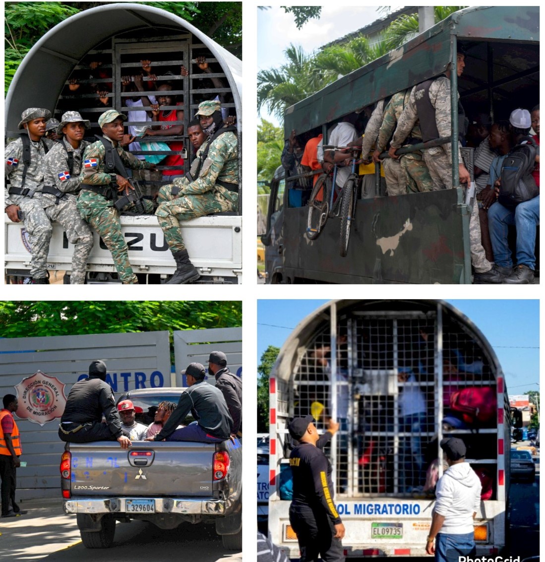 Imágenes de las redadas militares contra migrantes haitianos que se presume son indocumentados. Inter News Service