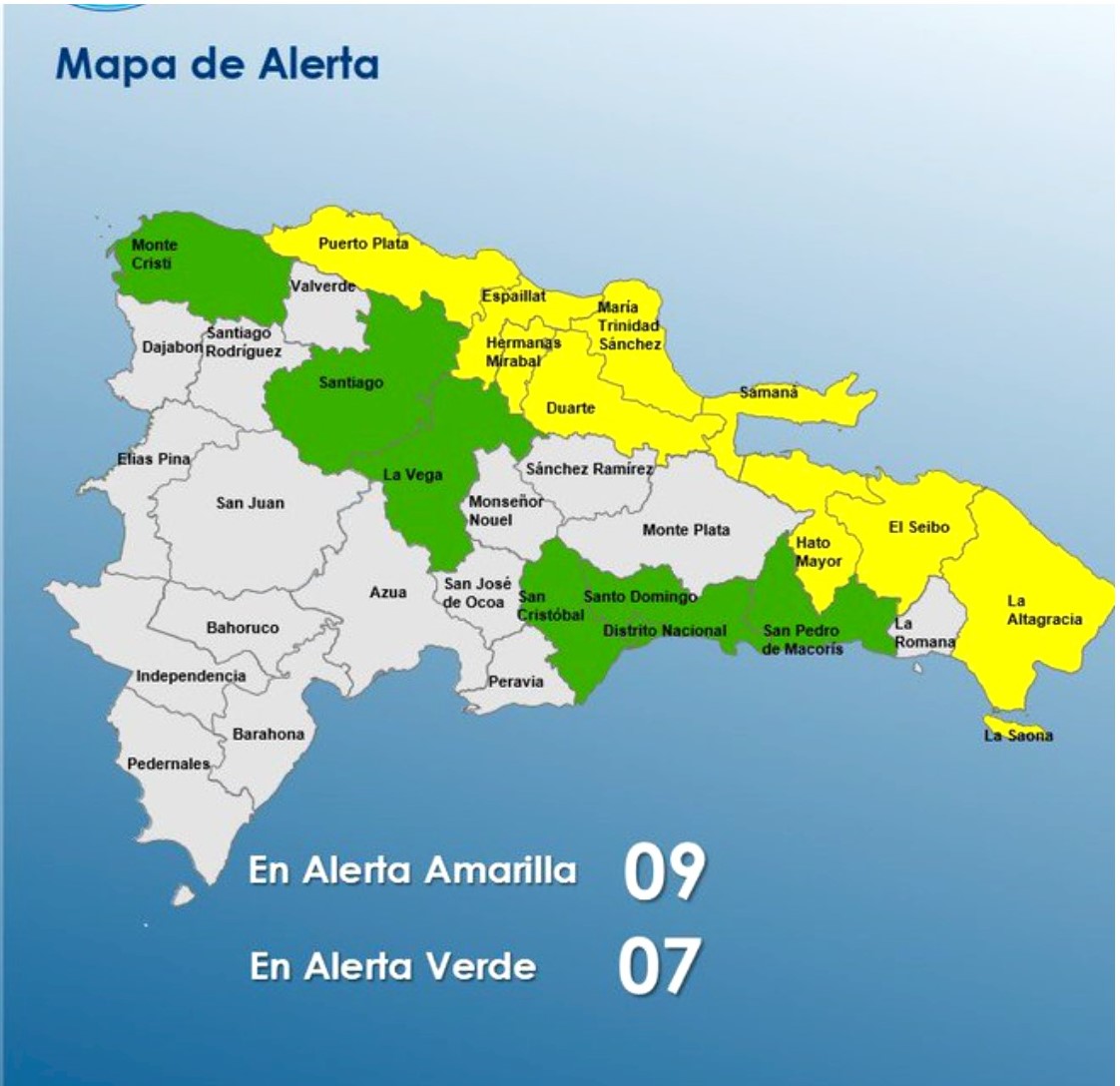 Provincias declaradas en alerta debido a los efectos de un disturbio tropical. Inter News Service