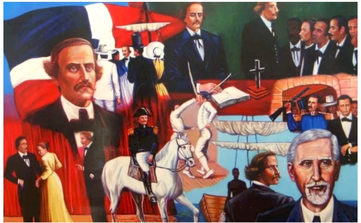 Cuadro ilustrativo de la sociedad secreta La Trinitaria, gestora de la lucha por la Independencia Nacional. Inter News Service