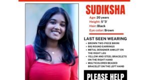 Sudiksha Konanki mostrada en esta ficha técnica luego de la desaparición. Inter News Service