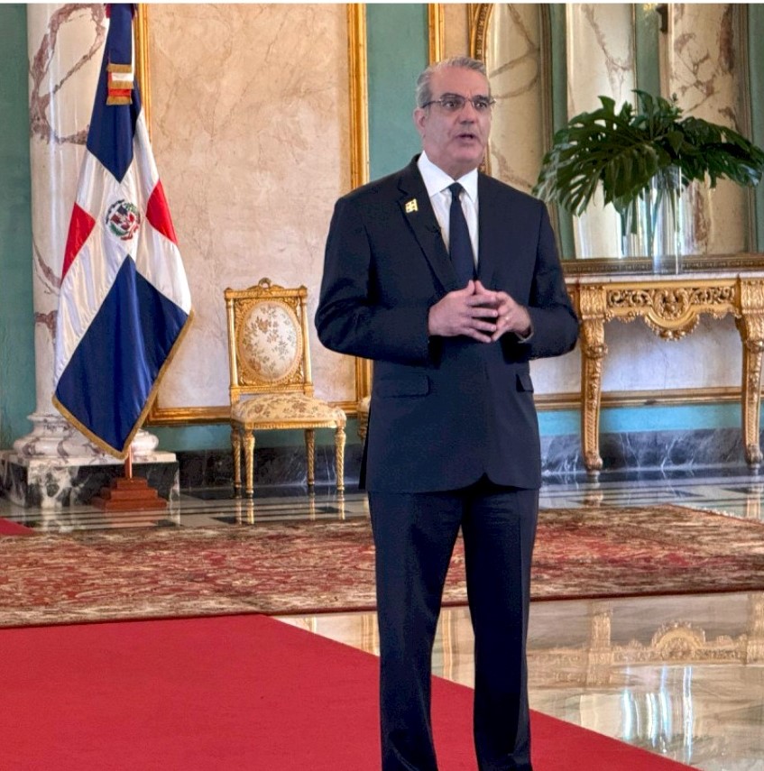 El presidente Luis Abinader mientras informaba las nuevas medida contra los inmigrantes indocumentados. Inter News Service