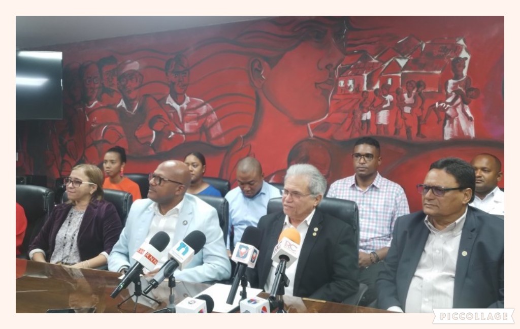 Directivos del Colegio Médico Dominicano mientras anunciaban el paro de labores en algunos hospitales públicos. (Fuente externa). Inter News Service