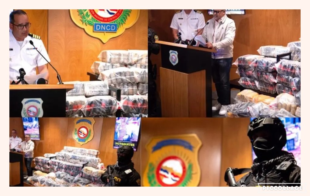 Vista de la droga confiscada por las autoridades dominicanas. (Fuente DNCD). Inter News Service