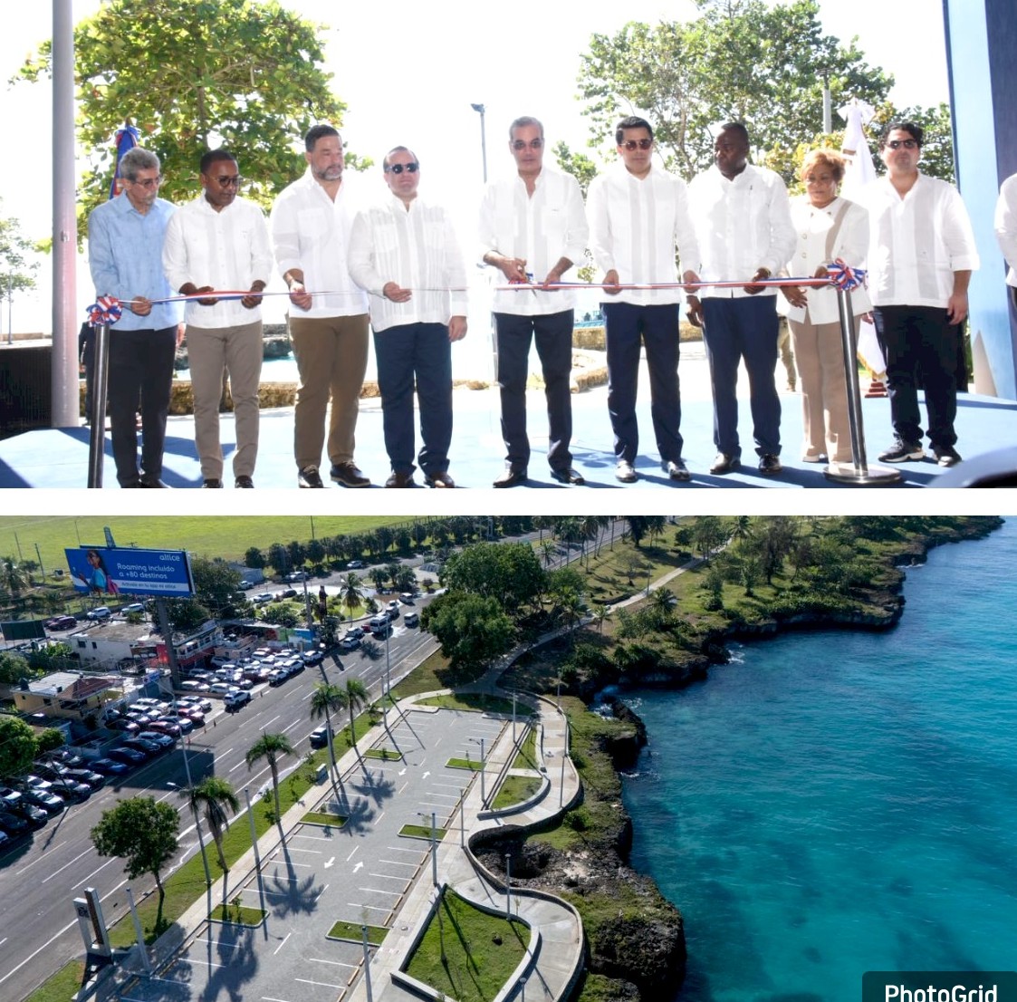 Imágenes de la inauguración del parque de recreación en La Caleta, municipio Santo Domingo Este. (Fuente oficial). Inter News Service