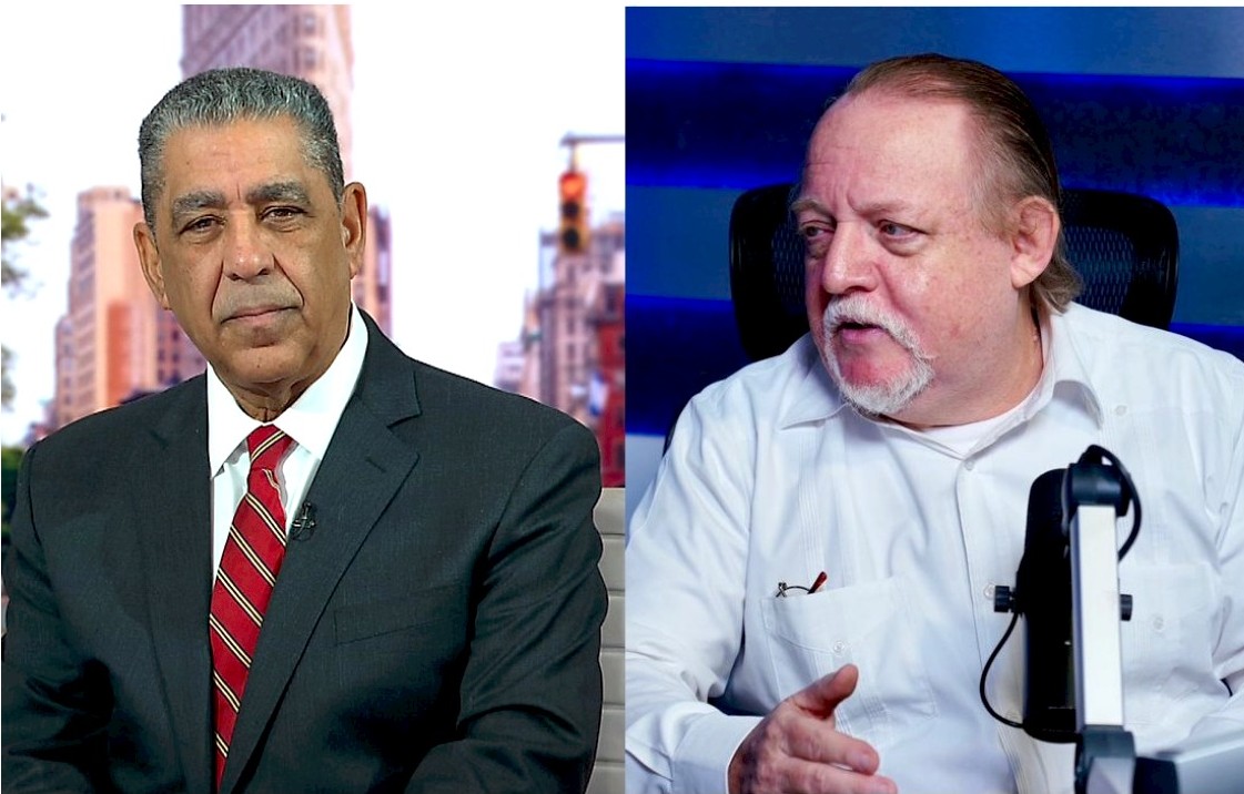 Imágenes de archivo del legislador Adriano Espaillat y el economista Henry Hebrard. Inter News Service