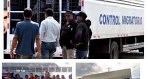 Foto de archivo de agentes de Migración deteniendo haitianos en condición migratoria irregular. Las gráficas siguientes muestran grupos de extranjeros apresados por soldados del Ejército. Inter News Service