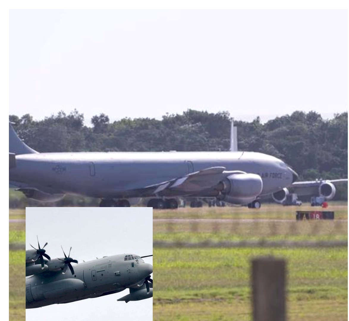 Dos de las aeronaves militares estadounidenses que estuvieron desplegadas recientemente en la República Dominicana. /Fuente externa. Inter News Service