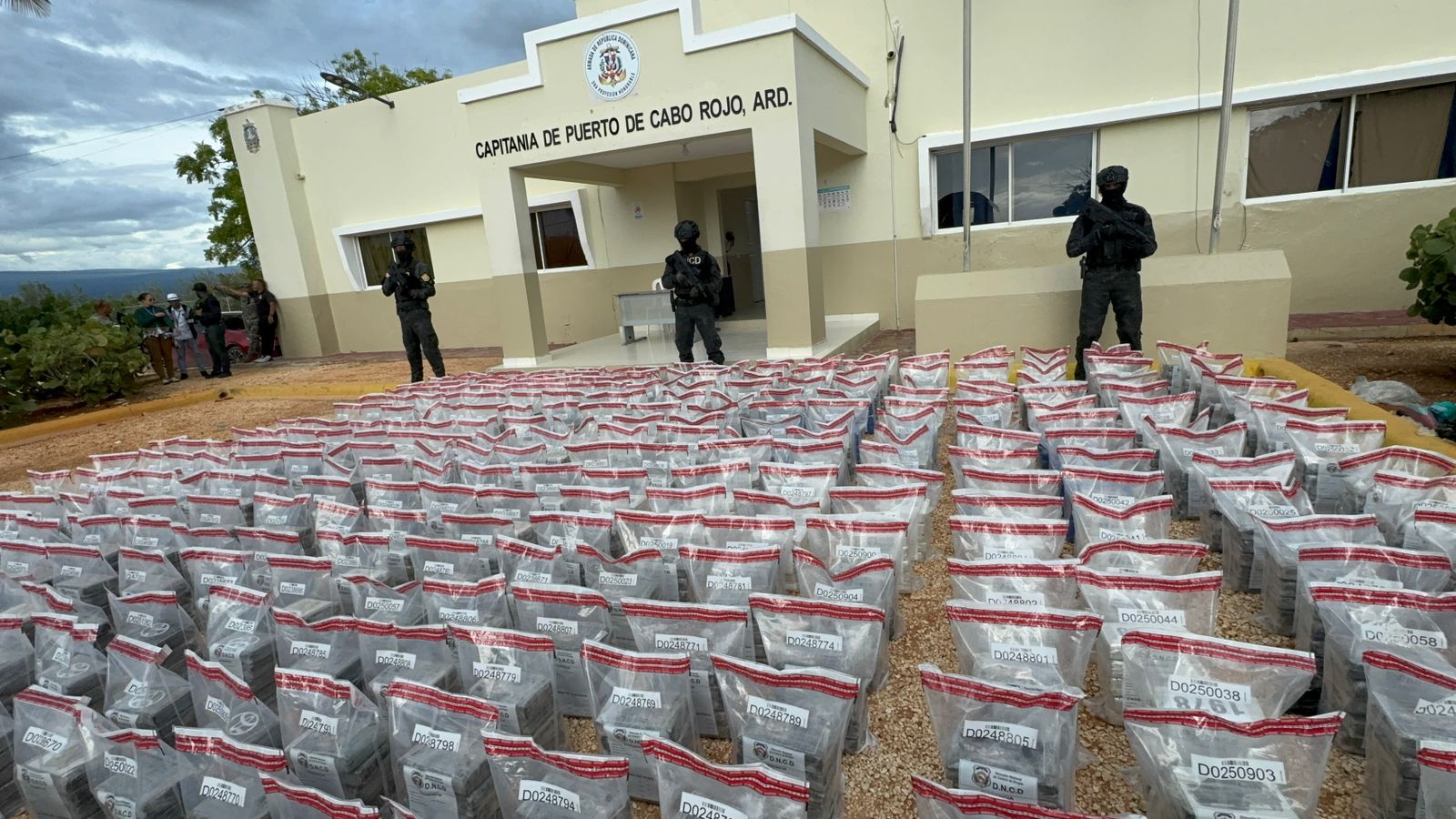 La droga confiscada por las autoridades dominicanas. (Fuente DNCD). Inter News Service