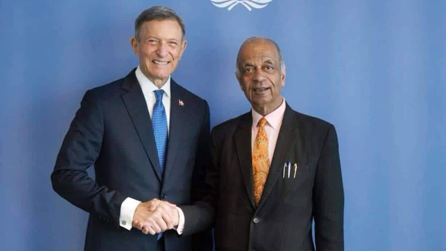 El canciller Roberto Álvarez y el secretario general adjunto de las Naciones Unidas, Atul Khare. (Fuente externa). Inter News Service