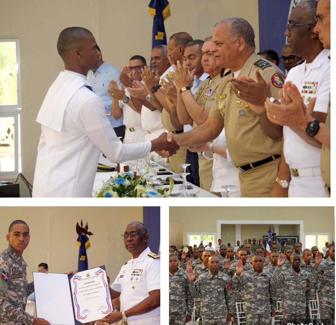 Imágenes de la ceremonia de graduación de los nuevos marineros dominicanos. (Fuente ArmadaRD). Inter News Service
