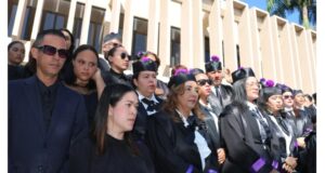 Vista parcial de los jueces y otros servidores judiciales que reclaman varias reivindicaciones. (Fuente externa). Inter News Service
