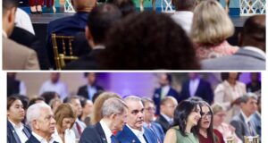 magen del presidente Luis Abinader mientras participaba en la actividad del PNUD. (Fuente Presidencia). Inter News Service
