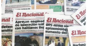 Algunas de las portadas del emblemático periódico dominicano El Nacional. Inter News Service