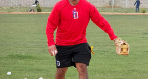 El pelotero Wander Franco mientras tomaba prácticas con la selección nacional de béisbol para Juegos Centroamericanos y del Caribe. (Fuente externa). Inter News Service