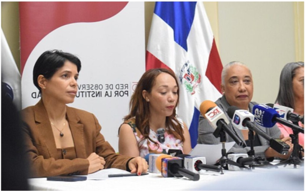 Leidy Blanco ofreciendo declaraciones sobre la evaluación de los jueces de la Suprema Corte de Justicia. (Fuente externa). Inter News Service