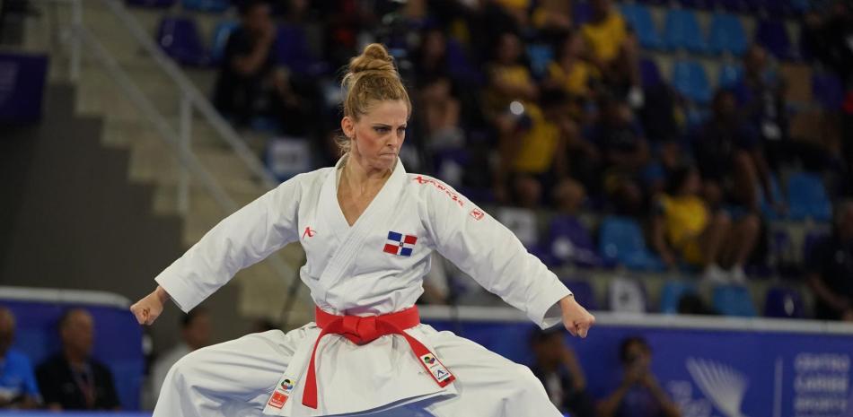 María Dimitrova mientras mostraba la kata individual antes de ganar la presea dorada. (Fuente externa). Inter News Service
